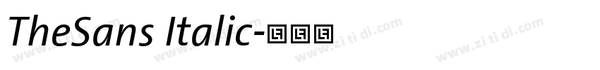 TheSans Italic字体转换